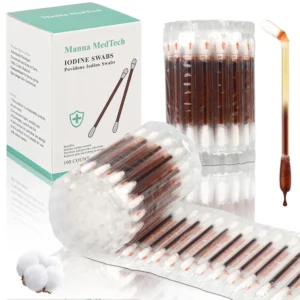 Premium Organic Cotton Iodine Swabs